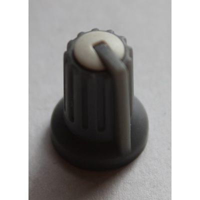 Drehknopf f�r gezahnte 6mm Achsen wei�