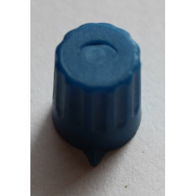  Drehknopf für Achsen 6mm mit Madenschraube blau