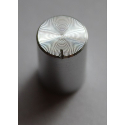 Drehknopf f�r geriffelte 6 mm Achsen 10 x 16 mm silber