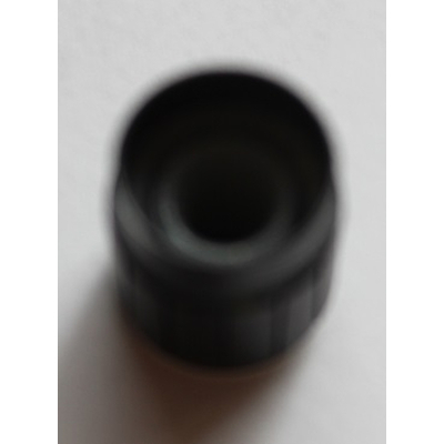 Knob for knurled 6 mm axles 17 x 17 mm black