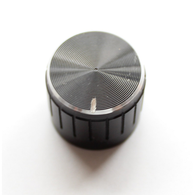 Drehknopf f�r geriffelte 6 mm Achsen 21 x 17 mm schwarz