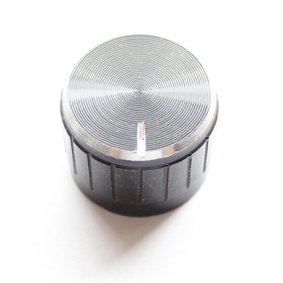 Drehknopf f�r geriffelte 6mm Achsen 23  x 17mm schwarz
