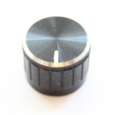 Knob for knurled 6mm spindles, 26 x 17mm black
