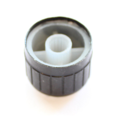 Knob for knurled 6mm spindles, 26 x 17mm black