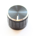 Drehknopf fr geriffelte 6mm Achsen 26 x 17mm schwarz