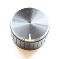 Knob for knurled 6mm axles 30 x 17mm black