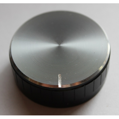 Knob for knurled 6mm spindles, 48 ??x 17mm, black