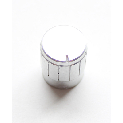 Knob for knurled 6 mm axles 17 x 17 mm silver