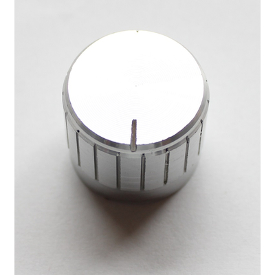 Knob for knurled 6mm axles 21 x 17mm silver