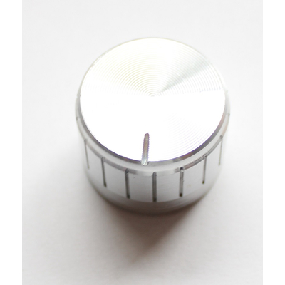 Drehknopf f�r geriffelte 6mm Achsen 23  x 17mm silber