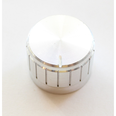 Drehknopf f�r geriffelte 6mm Achsen 26 x 17mm silber
