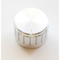 Knob for knurled 6mm axles 26 x 17mm silver