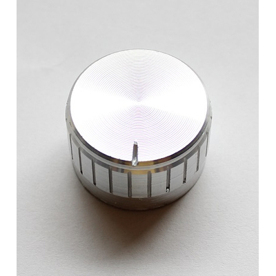 Knob for knurled 6mm axles 30 x 17mm silver