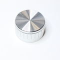 Drehknopf fr geriffelte 6mm Achsen 32 x 17mm silber