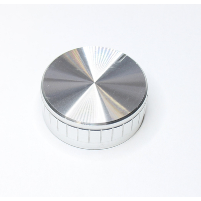Drehknopf f�r geriffelte 6mm Achsen 48 x 17mm silber