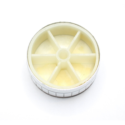 Drehknopf f�r geriffelte 6mm Achsen 48 x 17mm silber