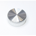 Drehknopf f�r geriffelte 6mm Achsen 48 x 17mm silber