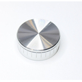 Knob for knurled 6mm axles 48 x 17mm silver