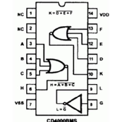 CD 4000CN / HCF 4000AE / HBF 4000AE / HEF 4000BP   2 NOR 3 Eingnge+Inverter