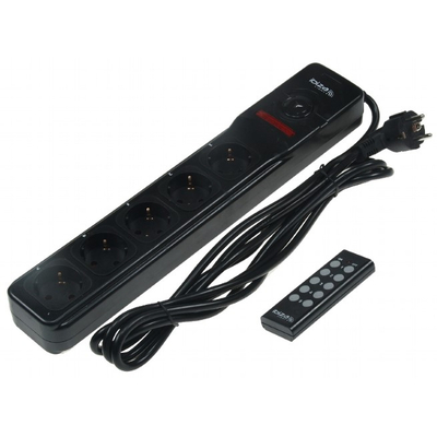Funksteckdosenleiste 5 Kanal mit integrierten �berlast+�berspannungsschutz
