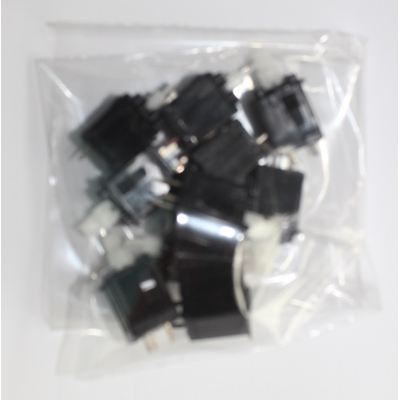 Buttons 1 x on - 1 x off - Cherry (10 pcs.)