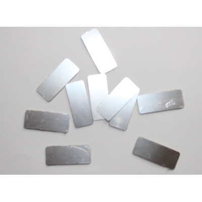 Aluminiumplatten 10 x 24mm selbstklebend (10Stk)