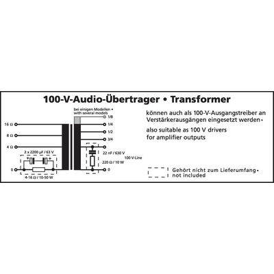 100V Power Audio Transformer - TR-1010LC