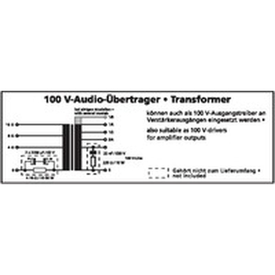 100V Leistungs Audio Transformator  50W max  -TR-1050LC