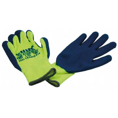 Ice-Crusher Yellow / Blue Work Gloves Latex Coating EN388 Size 11