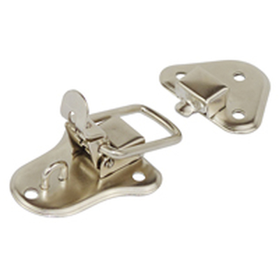 Mounting closure for cases chrome plated metal