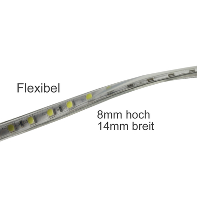 LED Streifen 230VAC   5m  kaltwei� IP44 - Ultra-Bright