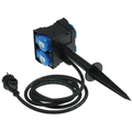 Garden socket 4-fold with ground spike 1,4m supply line IP44