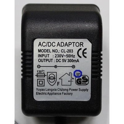Steckernetzteil  5VDC  300mA 1,5W Stecker 5,5 / 2,1 - STN00500300