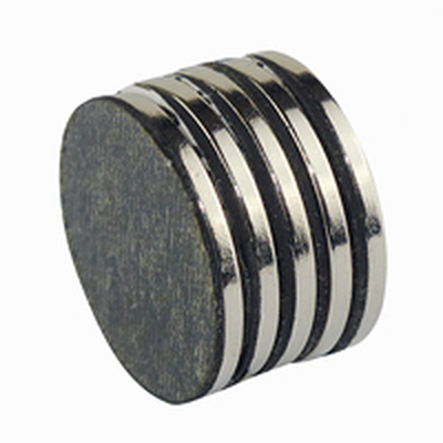 Neodymium magnet round 19 x 1.5mm with adhesive side  (5pc)