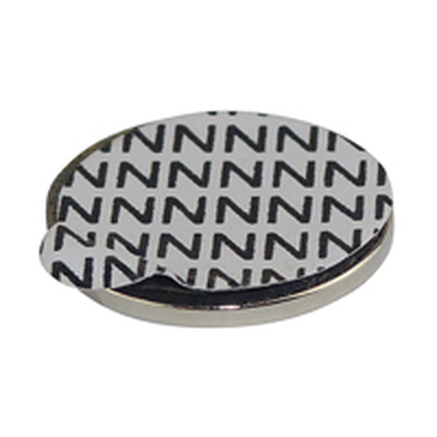 Neodymium magnet round 19 x 1.5mm with adhesive side  (5pc)