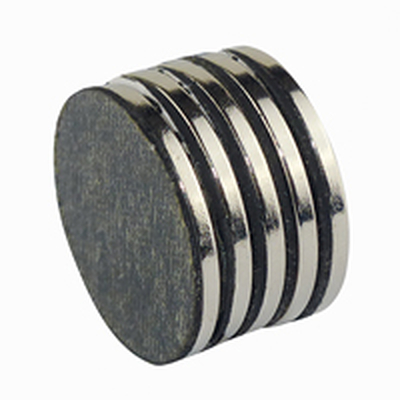 Neodymium magnet round �19 x 1.5mm with adhesive side  (5pc)
