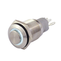 Full metal button 16mm 1 x on/(on) with white LED  ring...