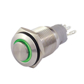 Full metal switch 16mm 1 x on/on with LED ring...