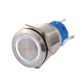 Vollmetallschalter 19mm 1 x um mit LED Ringbeleuchtung...