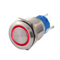 Vollmetallschalter 19mm 1 x um mit LED Ringbeleuchtung...