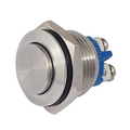 Full metal button 16mm 1 x (on) with screw connection