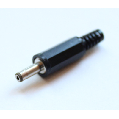 DC-Stecker 3,5 / 1,3  mm Kunststoff mit Knickschutz