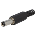 DC-Stecker 5,5 / 2,5 mm Kunststoff mit Knickschutz