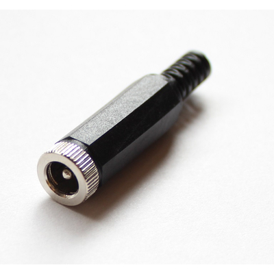 DC-Kupplung 5,5 / 2,1mm Kunststoff mit Knickschutz