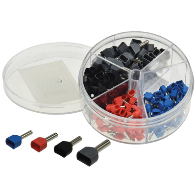 Ferrules assortment insulated TWIN 0.75-2.5mm (contains 200 pieces assorted)