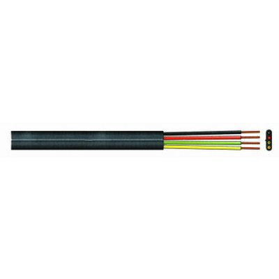 Telephone cable 4-core flat black CCA