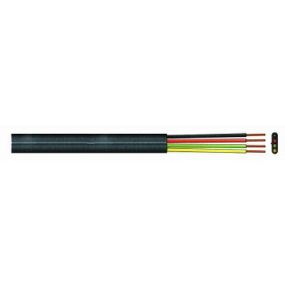 Telefonkabel 4-adrig flach schwarz CCA