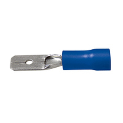 Flachstecker blau 2,8 mm für 1,5-2,5 mm² Kabel 0,8 x 2,8mm  (Inh. 50Stk.)