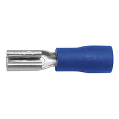 Flachsteckhlse blau 2,8mm fr 1,5-2,5 mm Kabel 0,8 x 2,8mm (Inh. 50 Stk.)