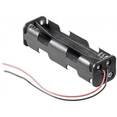 Battery holder for 8 x Mignon cell / AA / LR06 - connection cable
